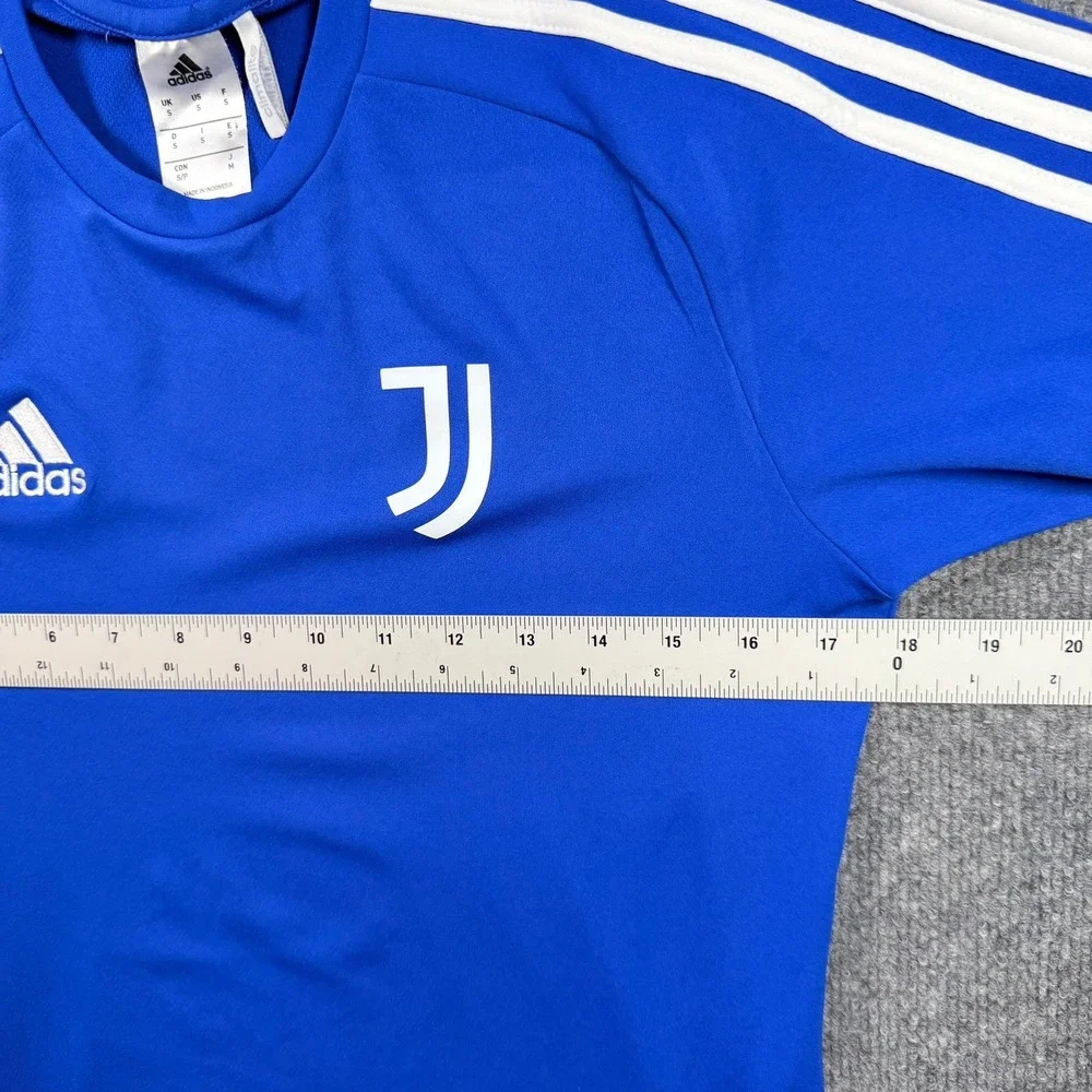 Adidas Juventus Training Jersey Mens Small Blue Climalite S16148 Soccer Shirt